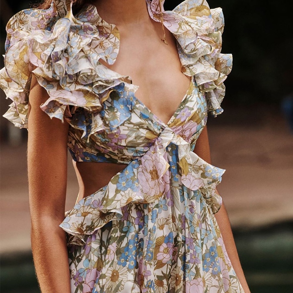 Floral Ruffle Maxi Dress - Picture 2 of 16